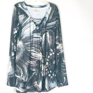 Flowers Peasant Shirt Floral Shirt Blouse Tunic